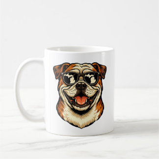 Michigan Bulldog die een zonnebril draagt Koffiemok