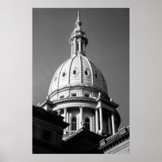 Michigan Capitol Building Poster