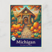 Michigan | Carte postale ombragée style Anime (Devant)