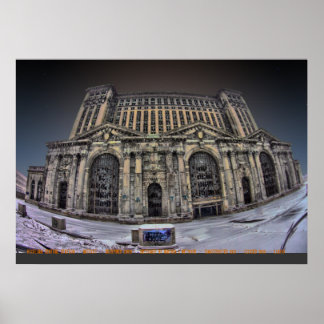 Michigan Central Station, Detroit, december 2008 Poster