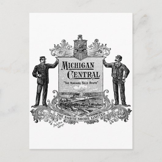  MICHIGAN CENTRALE RAILWEGLOGO BRIEFKAART (Voorkant)