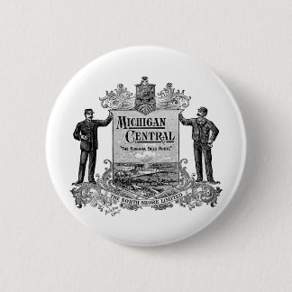 MICHIGAN CENTRALE RAILWEGLOGO RONDE BUTTON 5,7 CM