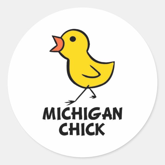 Michigan Chick Sticker (Voorkant)