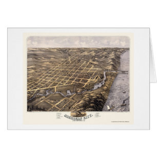 Michigan City, IN Panorama Map - 1869b