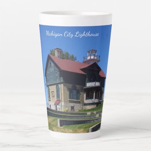 Michigan City Lighthouse latte mug (Devant)