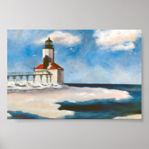 Michigan City Lighthouse Poster