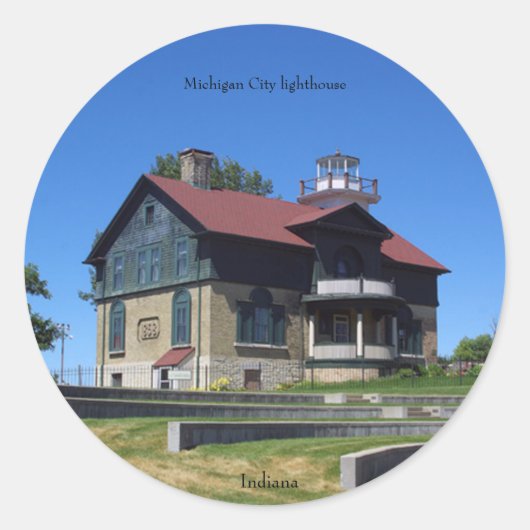 Michigan City Lighthouse sticker (Voorkant)
