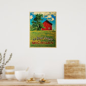 Michigan Country Red Barn Poster (Keuken)