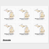 Michigan Craft Beer - Het is gewoon beter. Vierkante Sticker (Vel)