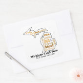 Michigan Craft Beer - Het is gewoon beter. Vierkante Sticker (Envelop)
