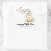 Michigan Craft Beer - Het is gewoon beter. Vierkante Sticker (Tas)