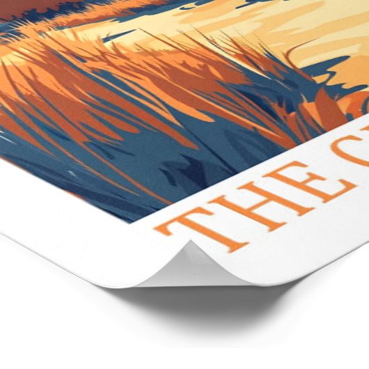 Michigan de Grote Meren Staat Verenigde Staten Tra Poster (Hoek)