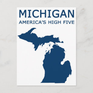Michigan. De Hoge Vijf van Amerika Briefkaart