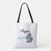 Michigan de staat Mitten met hart Draagtas (Achterkant)