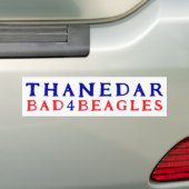 Michigan Dem Bad 4 Beagles hongerende honden Thane Bumpersticker (Op auto)