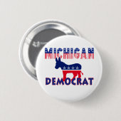 Michigan Democraat Ronde Button 5,7 Cm (Voorkant /achterkant)