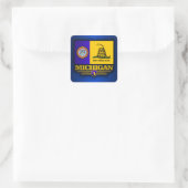 Michigan (DTOM) Vierkante Sticker (Tas)