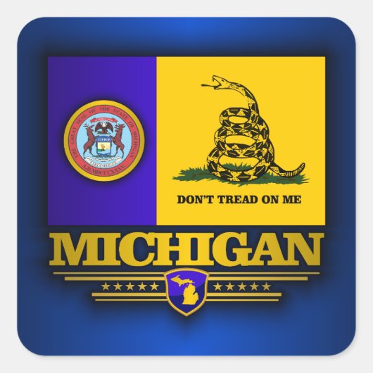 Michigan (DTOM) Vierkante Sticker (Voorkant)