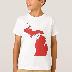 Michigan: Een RODE Staat T-shirt