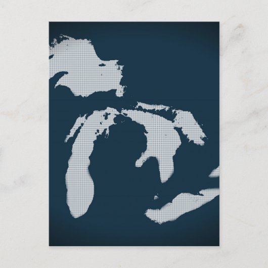 Michigan en de Grote Meren Briefkaart (Voorkant)