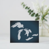 Michigan en de Grote Meren Briefkaart (Staand voorkant)