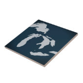 Michigan en de Grote Meren Tegeltje (Zijkant)