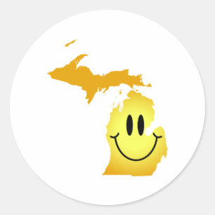 Michigan Face Ronde Sticker