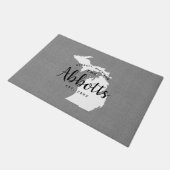 Michigan Family Monogram State Doormat Deurmat (Schuin)