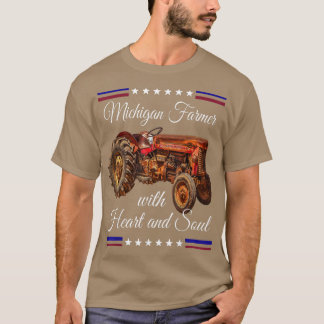 Michigan Farmer Retro T-shirt