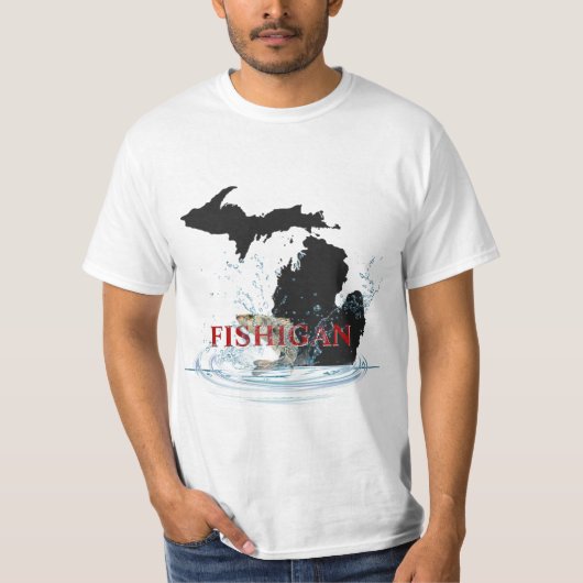 Michigan Fisherman Humor T-shirt (Voorkant)