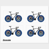 Michigan Flag Cycling Rechthoekige Sticker (Vel)