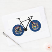 Michigan Flag Cycling Rechthoekige Sticker (Envelop)