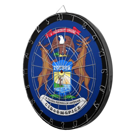 Michigan Flag Dartboard & Michigan/USA-spelboard Dartbord (Voorkant Rechts)