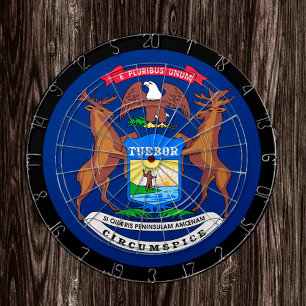 Michigan Flag Dartboard & Michigan/USA-spelboard Dartbord