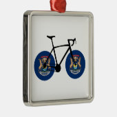 Michigan Flag Fietsen Metalen Ornament (Rechts)