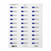 Michigan Flag Retour Adreslabel Etiket (Full Sheet)