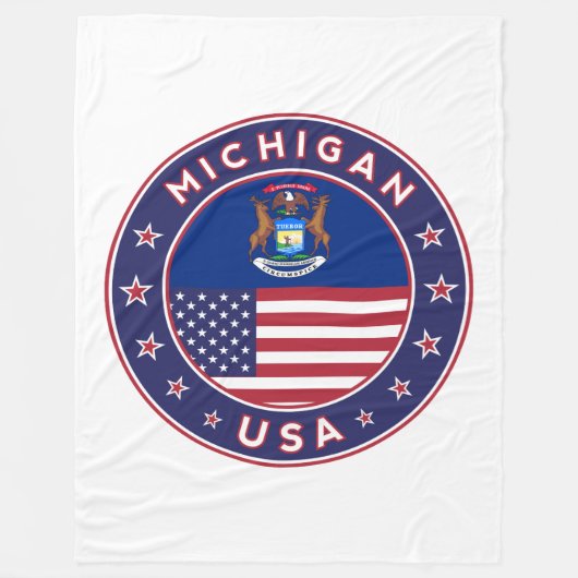 Michigan Fleece Deken (Voorkant)
