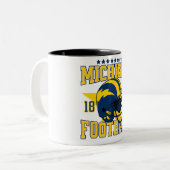Michigan Football Helmet Vintage College Mug (Devant gauche)
