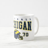 Michigan Football Vintage Helmet Mug (Devant droit)