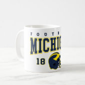 Michigan Football Vintage Helmet Mug (Devant gauche)