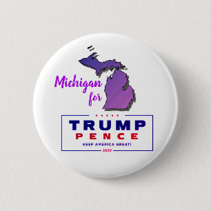 Michigan for Trump pence 2020 Ronde Button 5,7 Cm