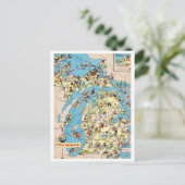 Michigan  Funny Map Briefkaart (Staand voorkant)