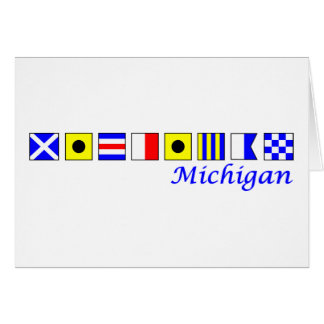 Michigan, gespeld in het vlagalfabet