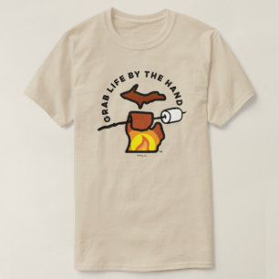 Michigan - Grab Life by the Hand™ Campfire T-shirt