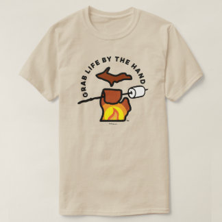 Michigan - Grab Life by the Hand™ Campfire T-shirt