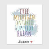 Michigan Great Lakes Pride Vinyl Sticker (Vel)