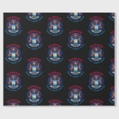 MICHIGAN GREAT LAKES STATE FLAG CADEAUPAPIER (Vlak)