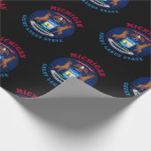 MICHIGAN GREAT LAKES STATE FLAG CADEAUPAPIER (Hoek)
