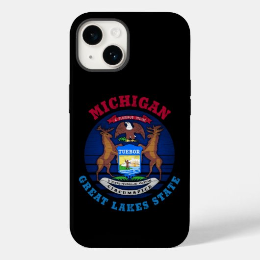 MICHIGAN GREAT LAKES STATE FLAG Case-Mate iPhone CASE (Achterkant)