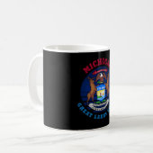 MICHIGAN GREAT LAKES STATE FLAG KOFFIEMOK (Voorkant links)